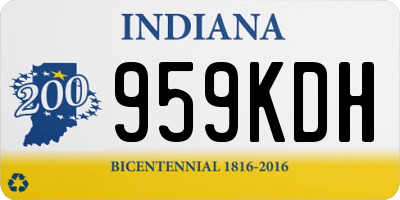 IN license plate 959KDH