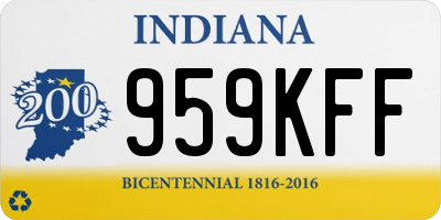 IN license plate 959KFF