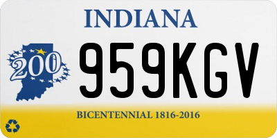IN license plate 959KGV