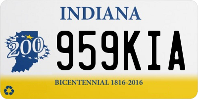 IN license plate 959KIA