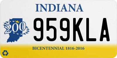 IN license plate 959KLA