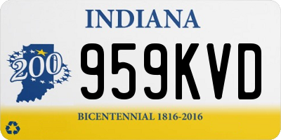 IN license plate 959KVD