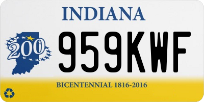 IN license plate 959KWF