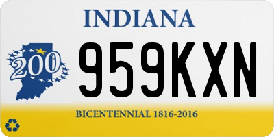 IN license plate 959KXN