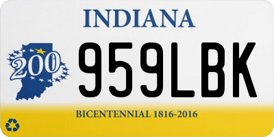 IN license plate 959LBK