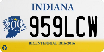 IN license plate 959LCW