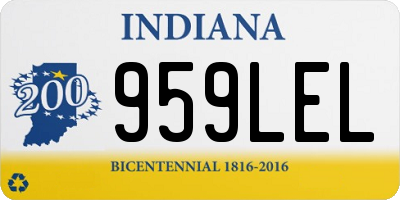 IN license plate 959LEL