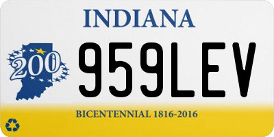 IN license plate 959LEV