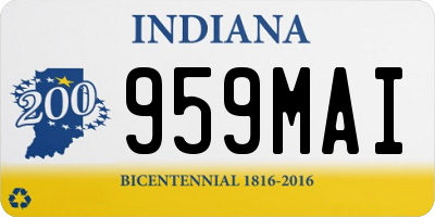 IN license plate 959MAI