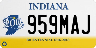 IN license plate 959MAJ