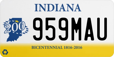 IN license plate 959MAU