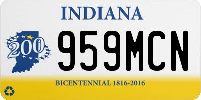 IN license plate 959MCN