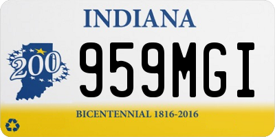 IN license plate 959MGI