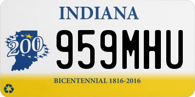 IN license plate 959MHU