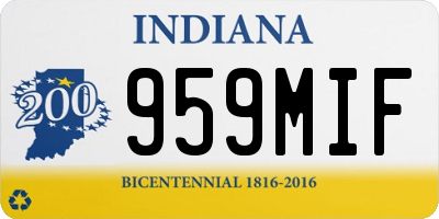 IN license plate 959MIF