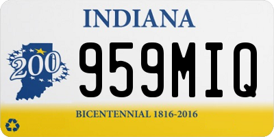 IN license plate 959MIQ