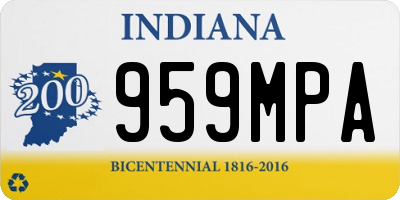 IN license plate 959MPA
