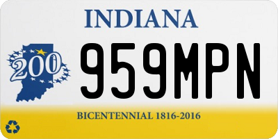 IN license plate 959MPN