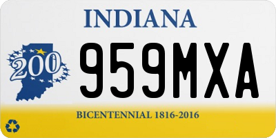 IN license plate 959MXA