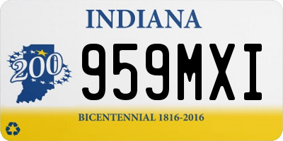 IN license plate 959MXI