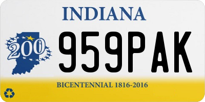 IN license plate 959PAK