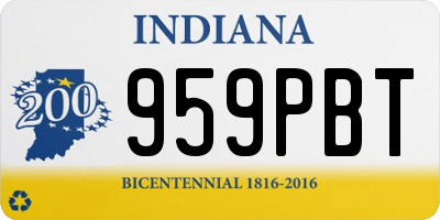 IN license plate 959PBT