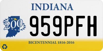 IN license plate 959PFH