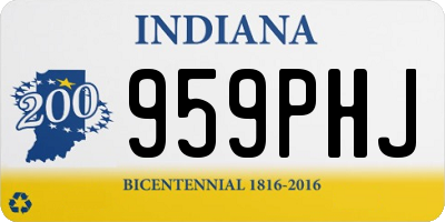 IN license plate 959PHJ
