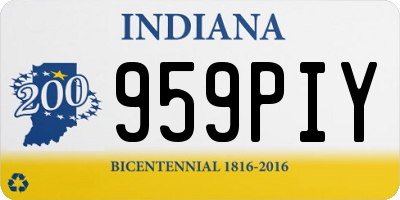 IN license plate 959PIY