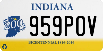 IN license plate 959POV