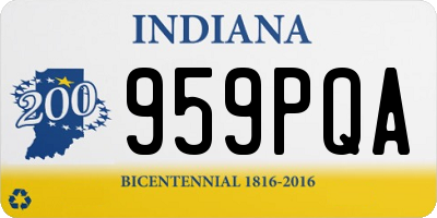 IN license plate 959PQA