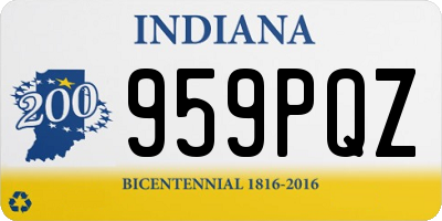 IN license plate 959PQZ