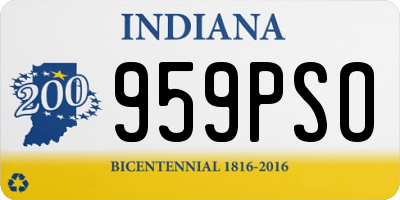IN license plate 959PSO