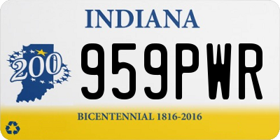 IN license plate 959PWR