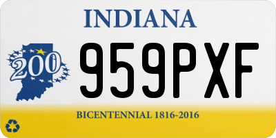 IN license plate 959PXF