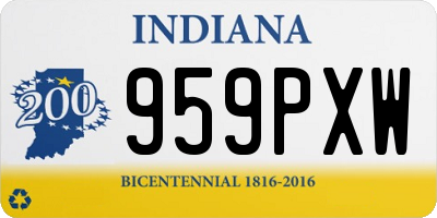 IN license plate 959PXW