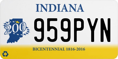 IN license plate 959PYN