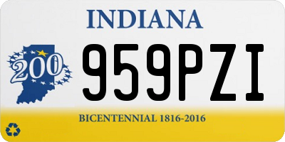 IN license plate 959PZI