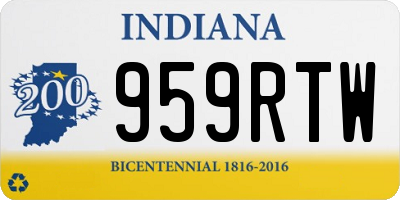 IN license plate 959RTW
