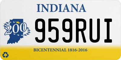 IN license plate 959RUI