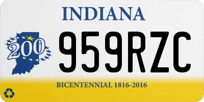 IN license plate 959RZC