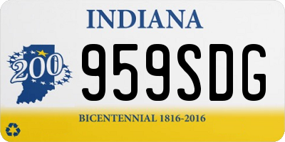 IN license plate 959SDG