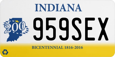IN license plate 959SEX