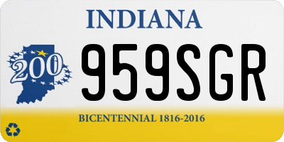 IN license plate 959SGR
