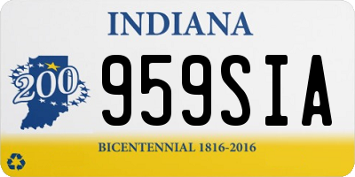 IN license plate 959SIA