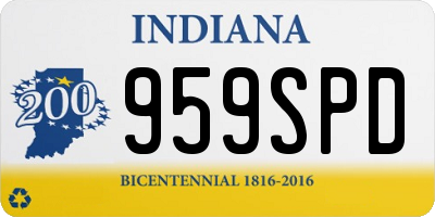 IN license plate 959SPD