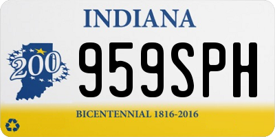 IN license plate 959SPH