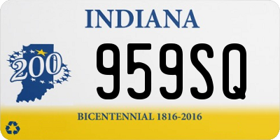 IN license plate 959SQ