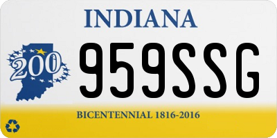 IN license plate 959SSG
