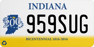 IN license plate 959SUG
